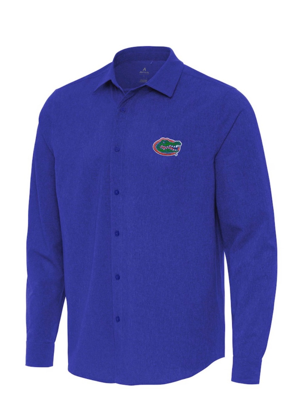 Men's Antigua Royal Florida Gators Long Sleeve Button-Up Shirt, Size Large